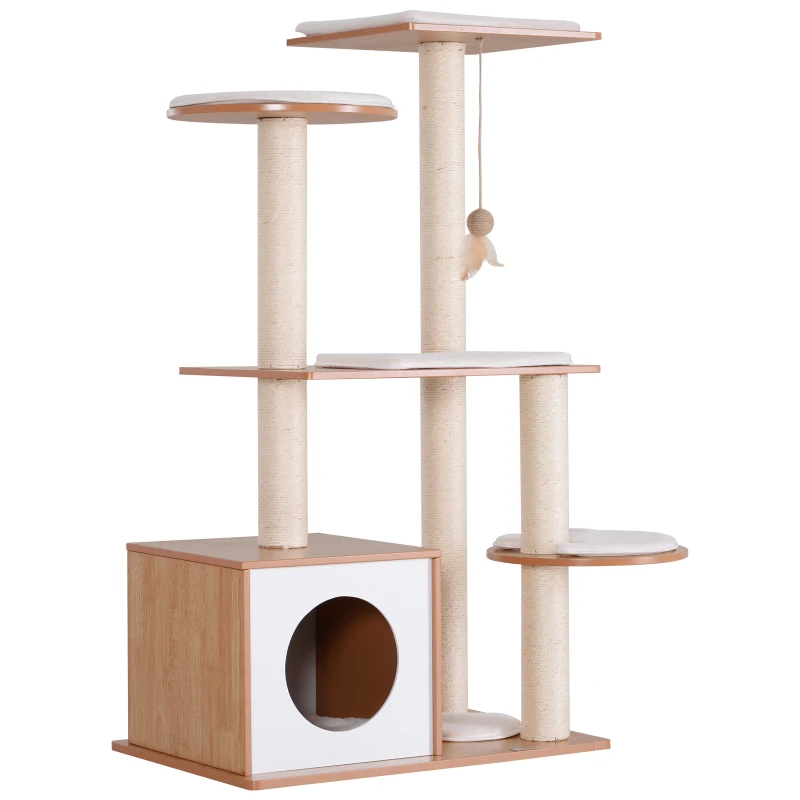 PawHut Multi-Level Cat Tree 32.75" Tall Large Perch & Condo