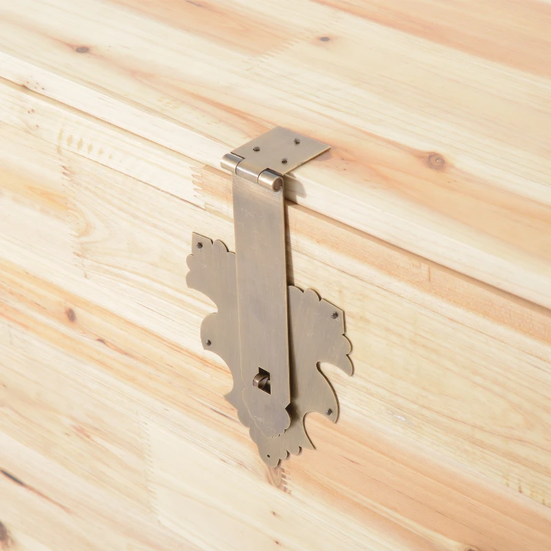 HOMCOM Wooden Storage Trunk Box Crate Case Craft Organizer Home