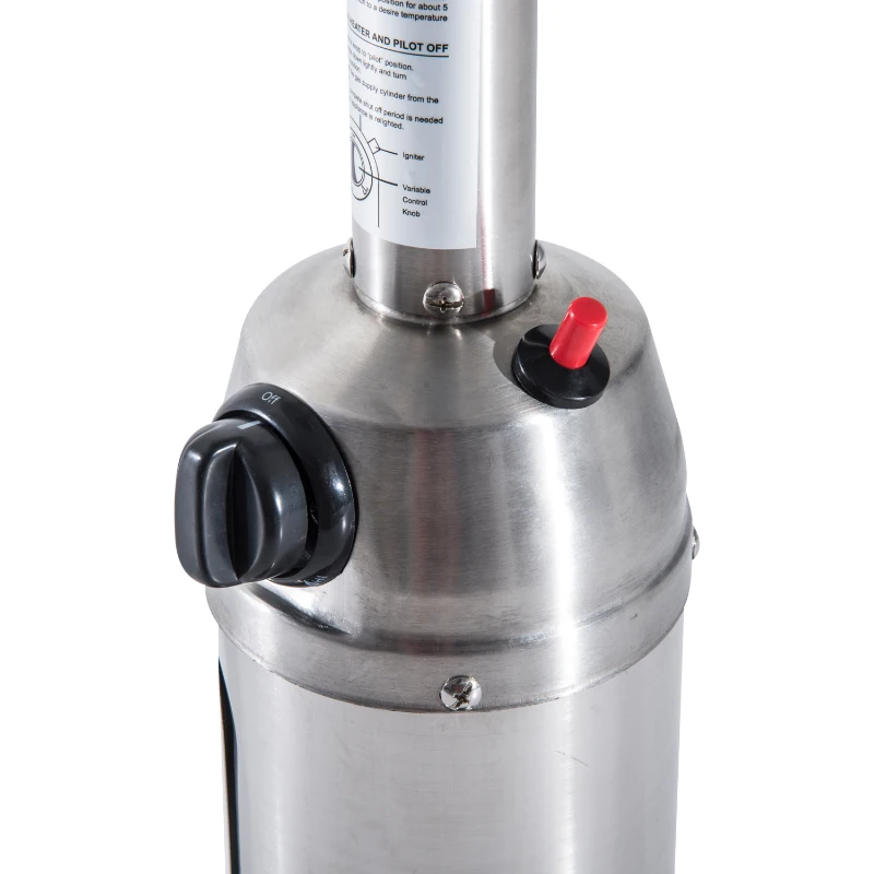 Outsunny Infrared Tabletop Patio Heater Outdoor Propane Butane Gas Stainless - Silver