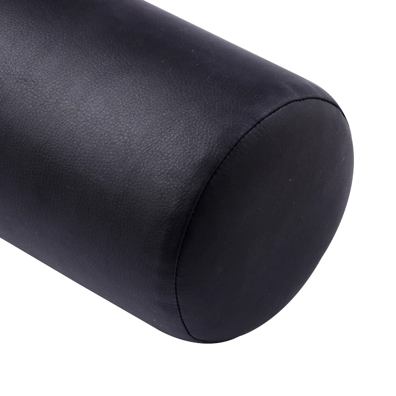 Soozier Bolster Pillow Full Round Spa Massage Bolster Back Pain Relief with Strap Handle Black