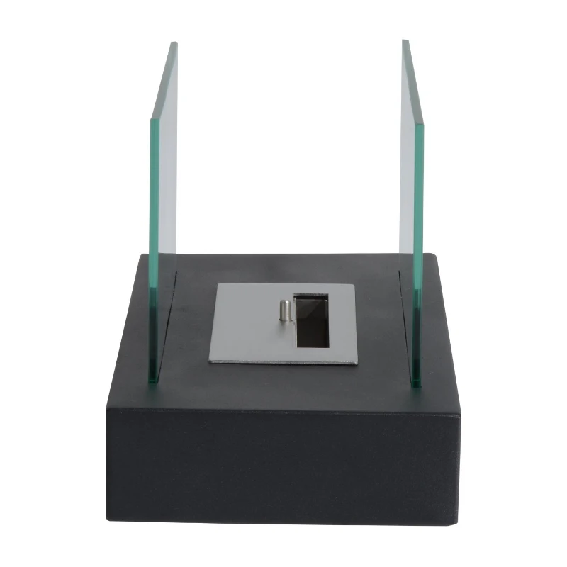 HOMCOM Portable Table Top Fireplace Firebox Bio Ethanol Burner Heater(Black)