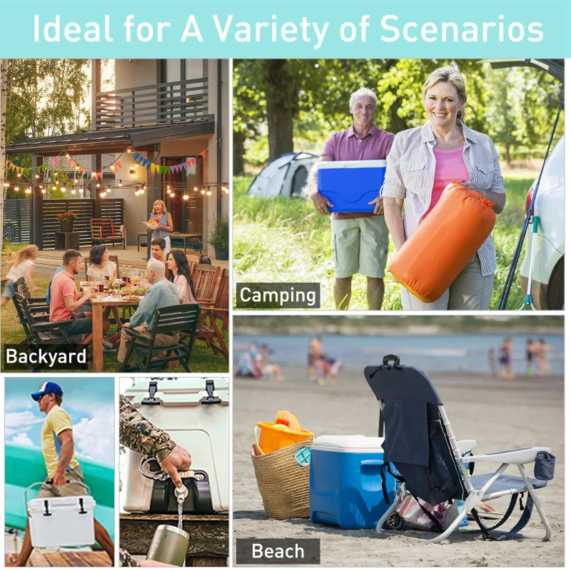 Outsunny Cute Cooler Box 25L Cooling Box Outdoor Portable Green