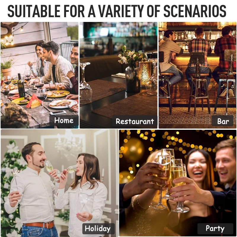 Outsunny Colorful Flash Light Up Atmosphere Party Decor Light Tableware for Party Bar