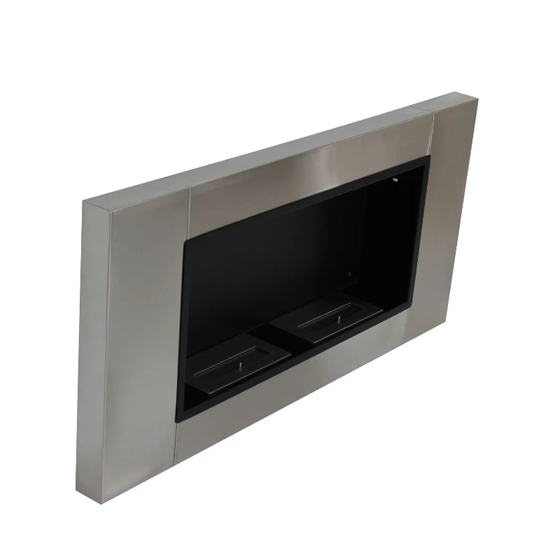 HOMCOM Ventless Bio Ethanol Fireplace Recessed Wall Mounted Heater