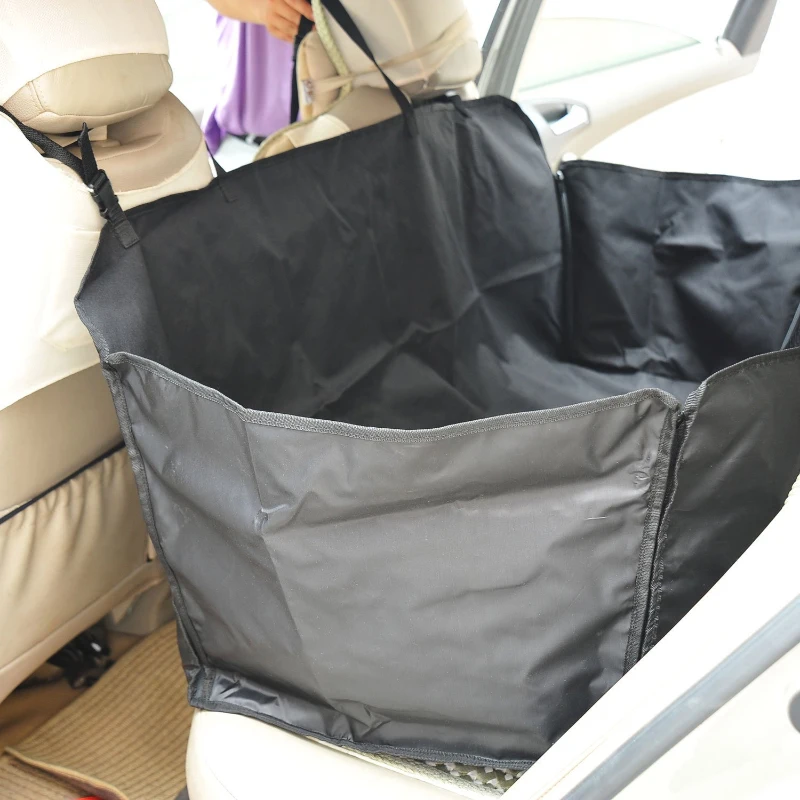 PawHut 46"L Waterproof Pet Car Seat Cover Dog Hammock Mat Puppy Cat Travel Seat Liner Barrier Black