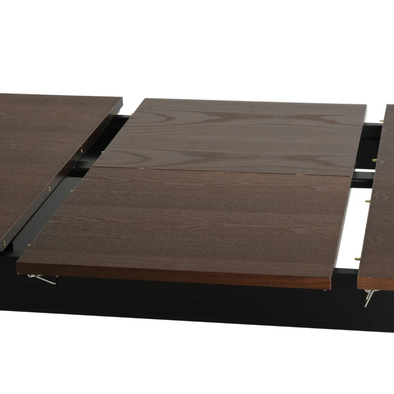 HomCom Expandable Folding Kitchen Dining Table with Elegant Natural Wood Design & Sturdy Construction - Walnut