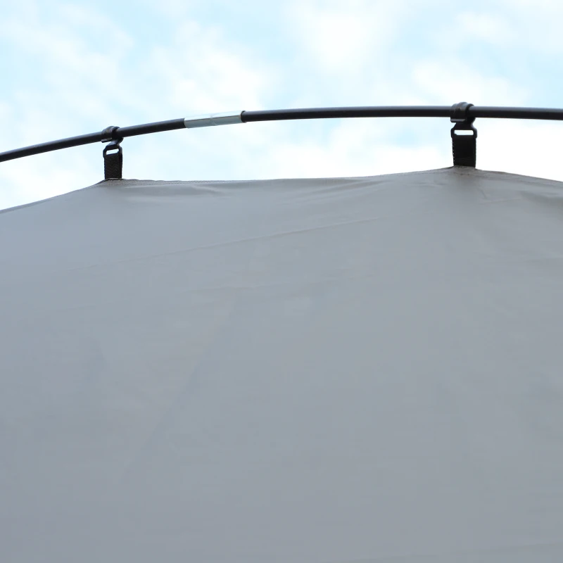 Outsunny Easy-Out Self Standing Rooftop Car Awning with PU Polyester Fabric for Sun-Shade & UV/Water Protection, Grey