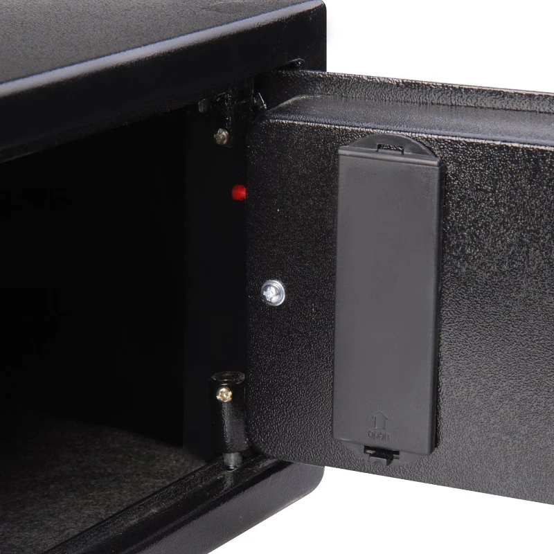 HomCom 12" x 8" x 8" Steel Electronic Digital Security Safe - Black