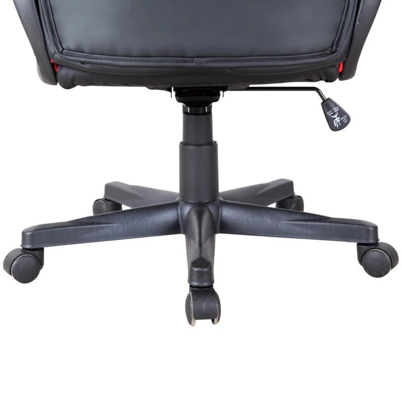 Vinsetto Executive PU Leather Rocking Office/ Gaming Chair Adjustable Padded Seat with Wheels Black/Red