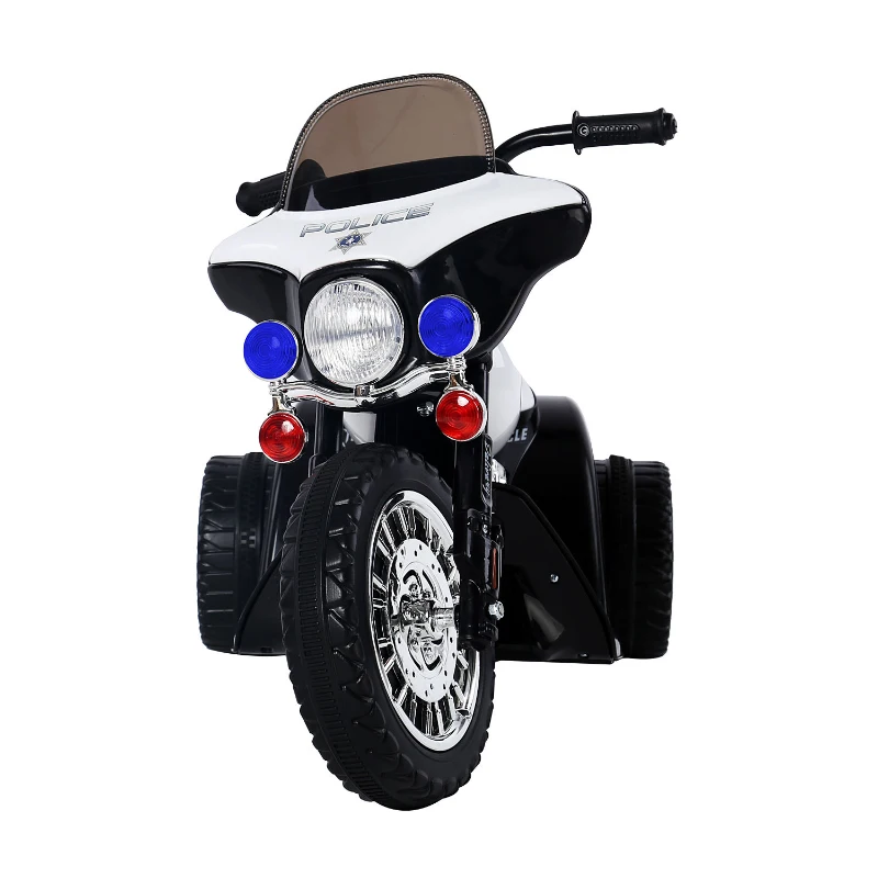 Qaba 6V Kids Ride On Police Motorcycle Electric Battery Powered Trike Car Toy Gift