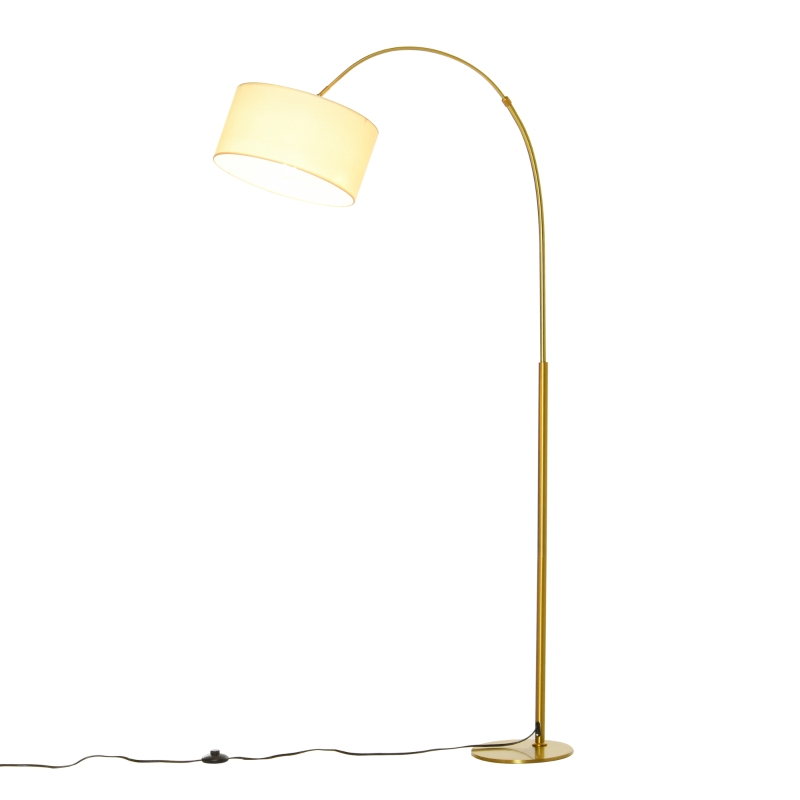 HOMCOM 6FT Arch Shape Floor Lamp with 180° Flexible Lampshade and ...