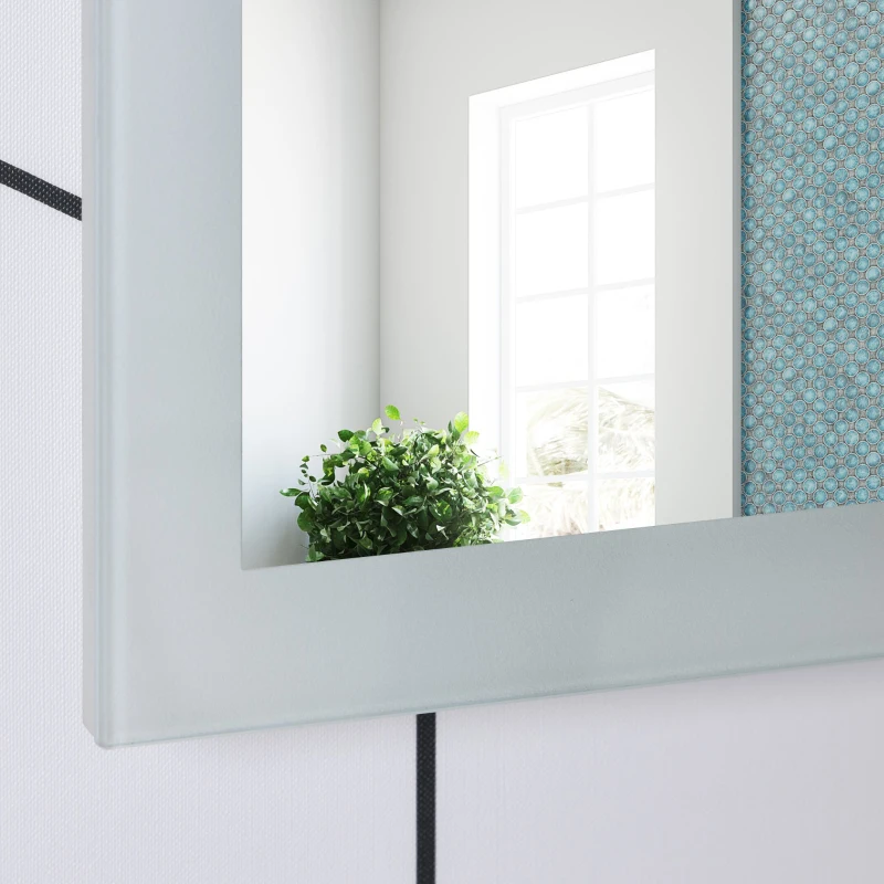 kleankin 24"x38" LED Bathroom Horizontal/Vertical Mirror with Defogging Function, and 3 Color White Temperatures