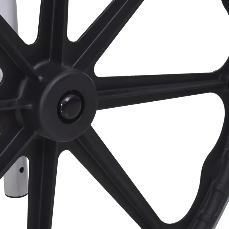 HOMCOM Rolling Shower Wheelchair Bath Toilet Commode Bariatric with Wheels, Detachable Bucket & Shower-Proof Design, 17" Seat Width, Black