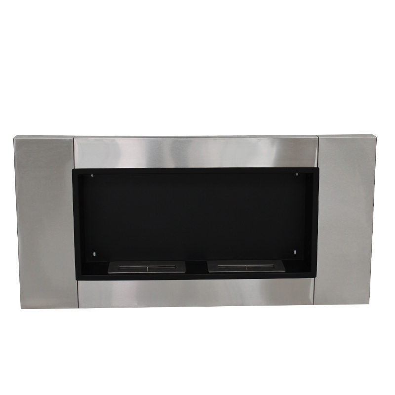 HOMCOM Ventless Bio Ethanol Fireplace Recessed Wall Mounted Heater