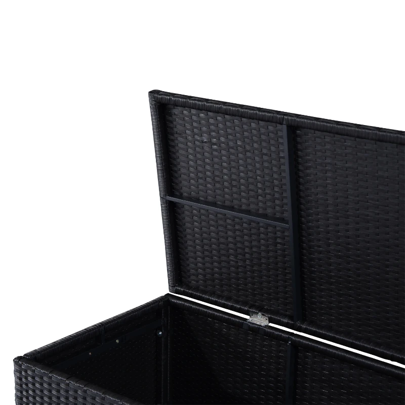 Outsunny Indoor Outdoor Rattan Garden Storage Box Unit Patio Furniture Chest