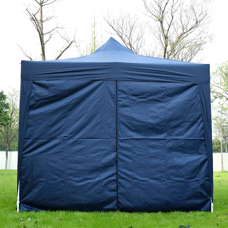 Outsunny 10’x15’ Outdoor Pop Up Party Tent Folding Wedding Gazebo Canopy with 4 Removable Sidewalls (Blue)