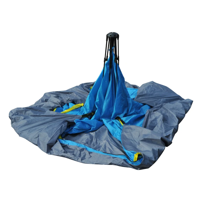Outsunny 3-4 Person Double Layer Family Camping Hiking Instant Tent Auto Blue