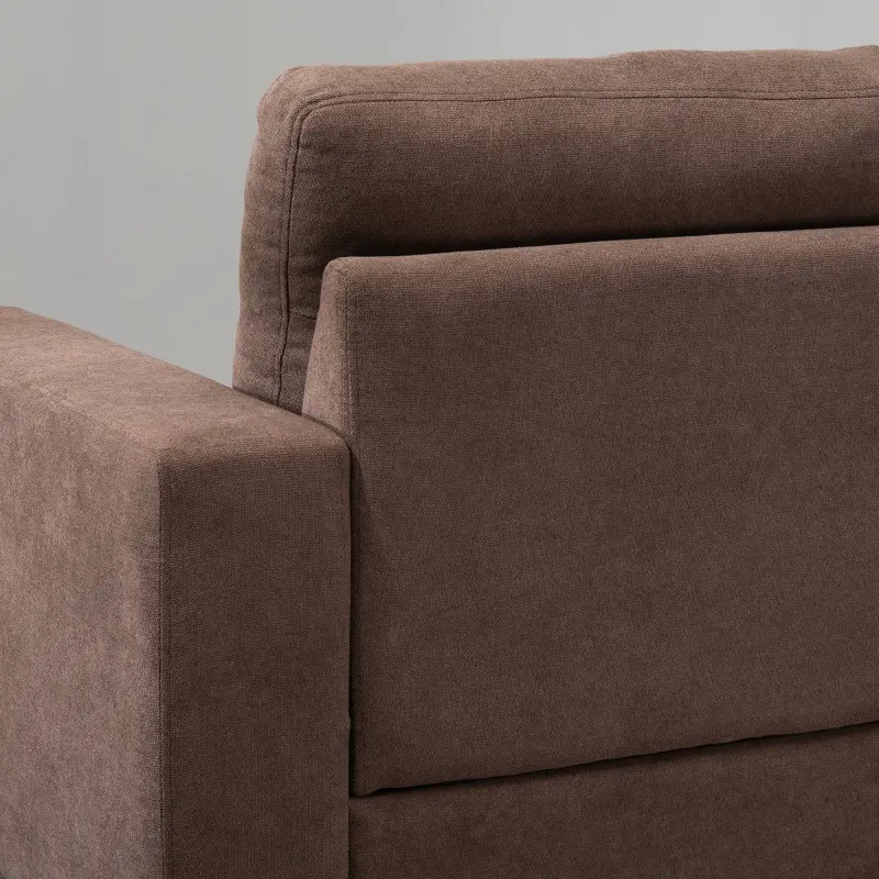 HOMCOM Living Room Multi-Piece Chaise Sofa Lounger w/Mid-Century Style and Sturdy Frame