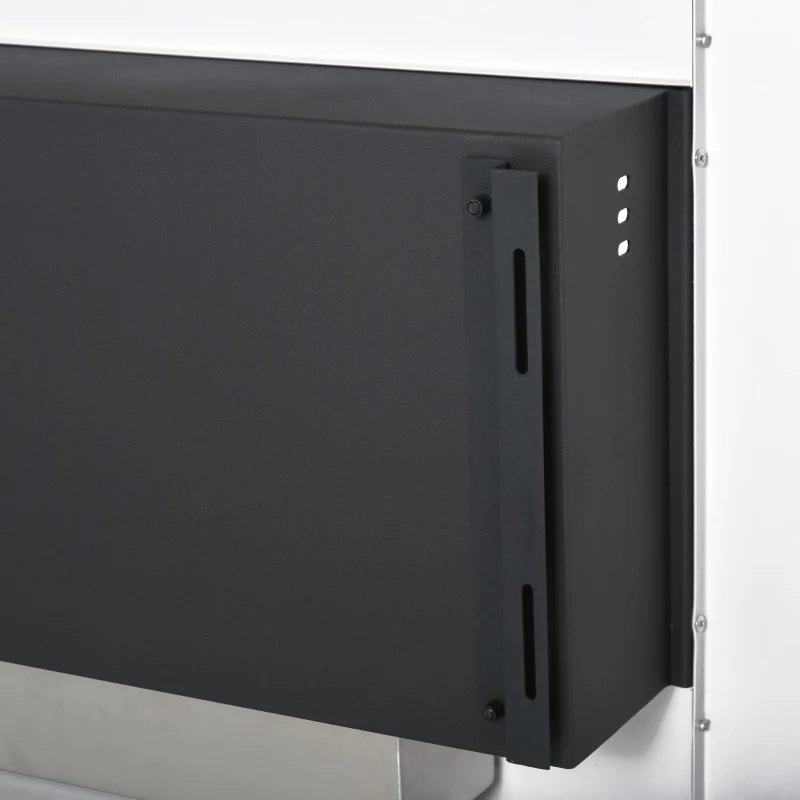 HOMCOM Ethanol Fireplace, 43.25" Wall-Mounted 0.73 Gal Stainless Steel Max 323 Sq. Ft., Burns up to 4 Hours, White