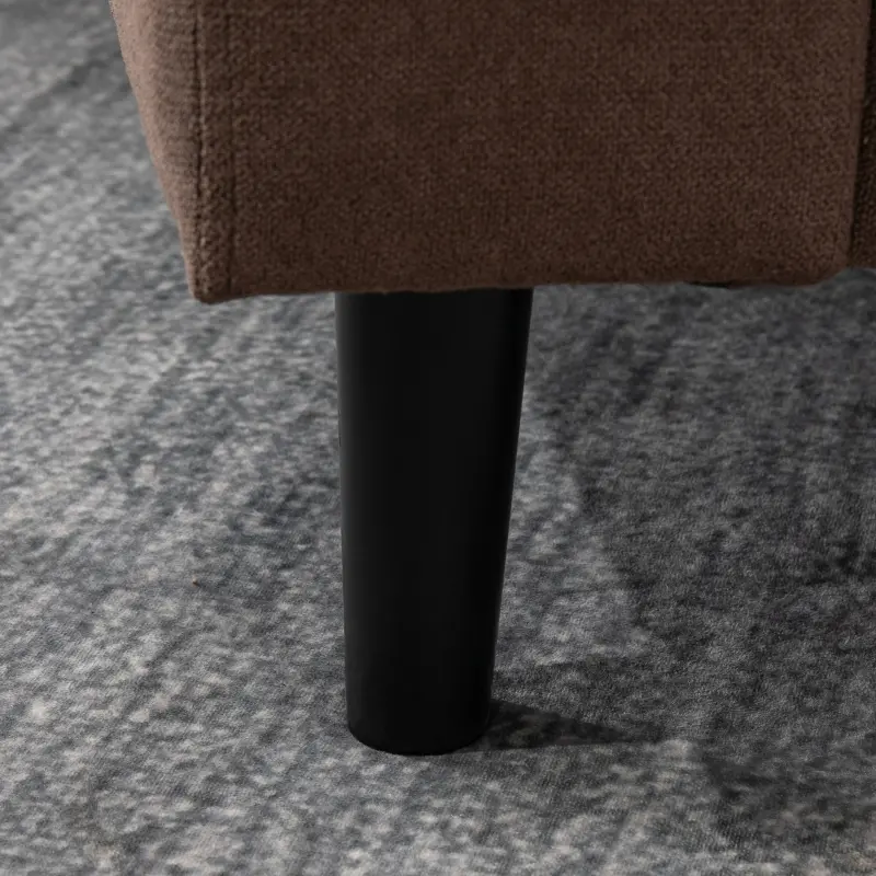 HOMCOM Living Room Multi-Piece Chaise Sofa Lounger w/Mid-Century Style and Sturdy Frame