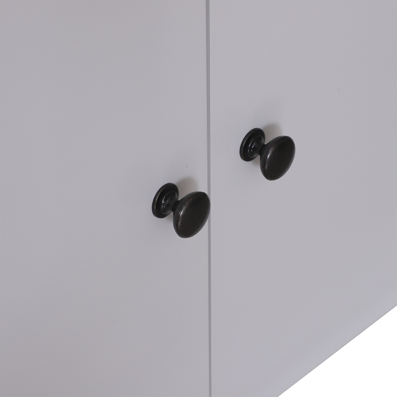 HOMCOM 3 Tier Ladder Bookcase Storage Cabinet Home Organizer Living Room White