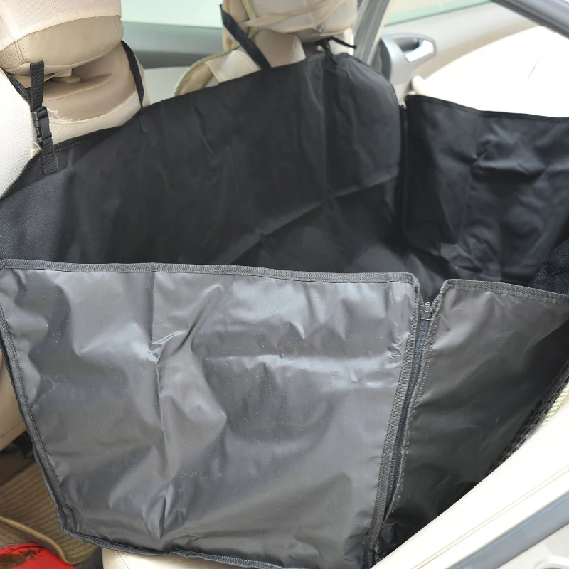 PawHut 46"L Waterproof Pet Car Seat Cover Dog Hammock Mat Puppy Cat Travel Seat Liner Barrier Black
