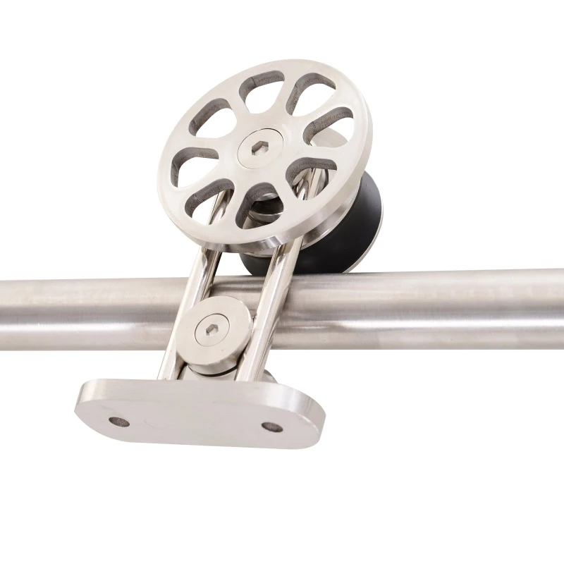 HOMCOM 6.6ft Stainless Steel Sliding Barn Door Hardware Kit Provides Smooth and Quiet Operation, 39" Wide Door