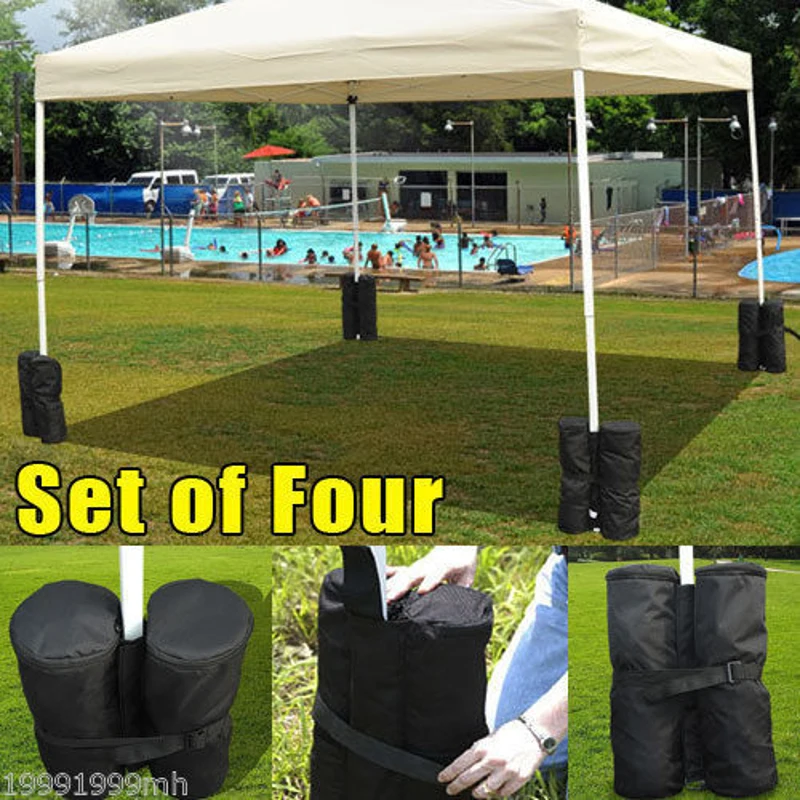 Outsunny Canopy Tents Anchor Sandbags Weight Bags Set of 4 Black