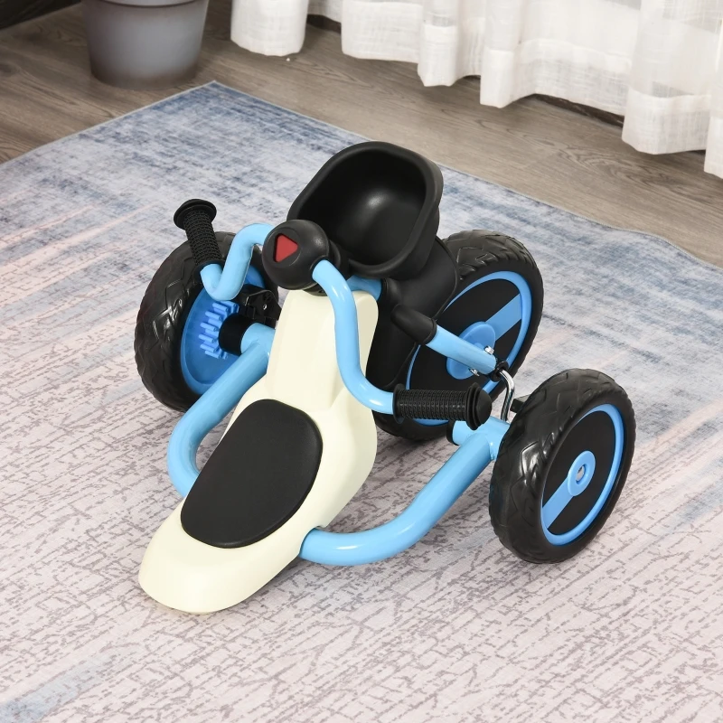 Qaba 3 Wheel Foldable Kids Tricycle Walking Toddler Bike for for 3-5 Year-old Boys & Girls Blue