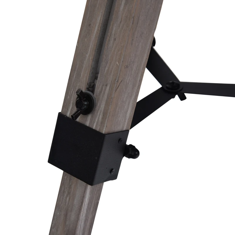 HOMCOM Retro Adjustable Tabletop Portable Tripod Lamp, Decorative Desk Lamp Lighting with Steel Frame, Black