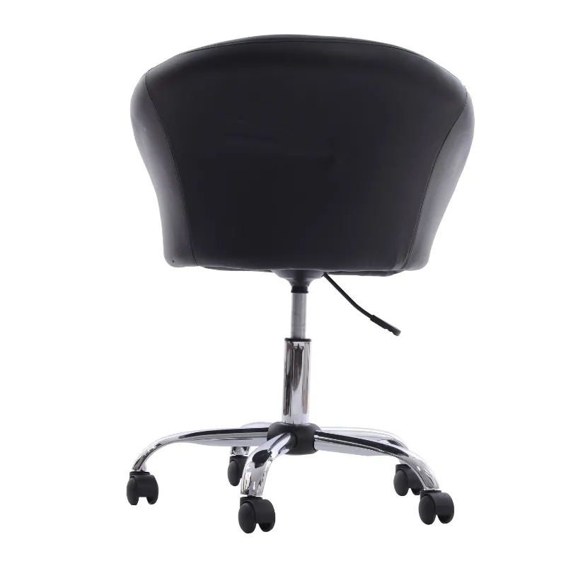 HOMCOM Rolling Swivel Salon Stool Adjustable Hydraulic Tattoo Spa Massage Bucket Chair  PU Leather with Back Rest