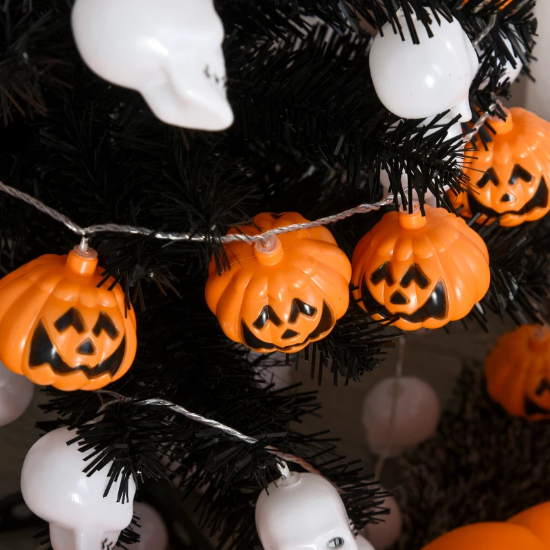 HOMCOM 3ft Artificial Christmas Tree Unlit Douglas Fir with Realistic Branches and 90 Tips, Black Halloween Style Holiday Decoration