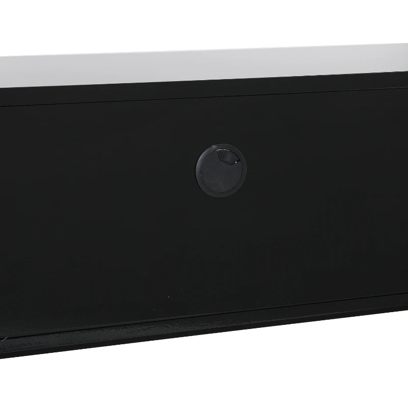 HOMCOM 2pc Nesting Computer Desk Storage Writing Rolling Table Workstation (Black)