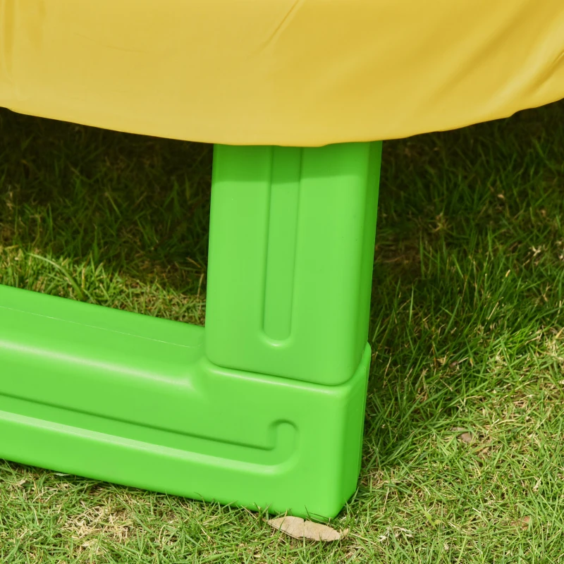 Outsunny 7FT Heavy-Duty Trampoline for Kids Outdoor Toys, Small Backyard 7' Trampoline with Net, Exercise Toy for Kids 3-12, Yellow