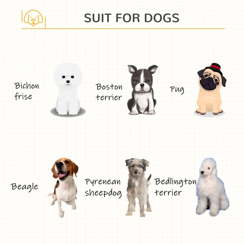 PawHut Furniture Style Dog Crate End Table w/ Cleaning Tray, Steel Dog Cage Kennel for Small Medium Pet Indoor Use Black