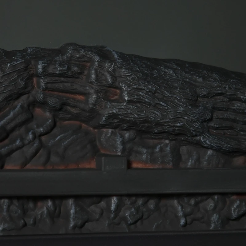 HOMCOM Recessed Electric Fireplace, 23" Insert Heater with Remote Control, 1400W, Cozy Indoor Heating Solution