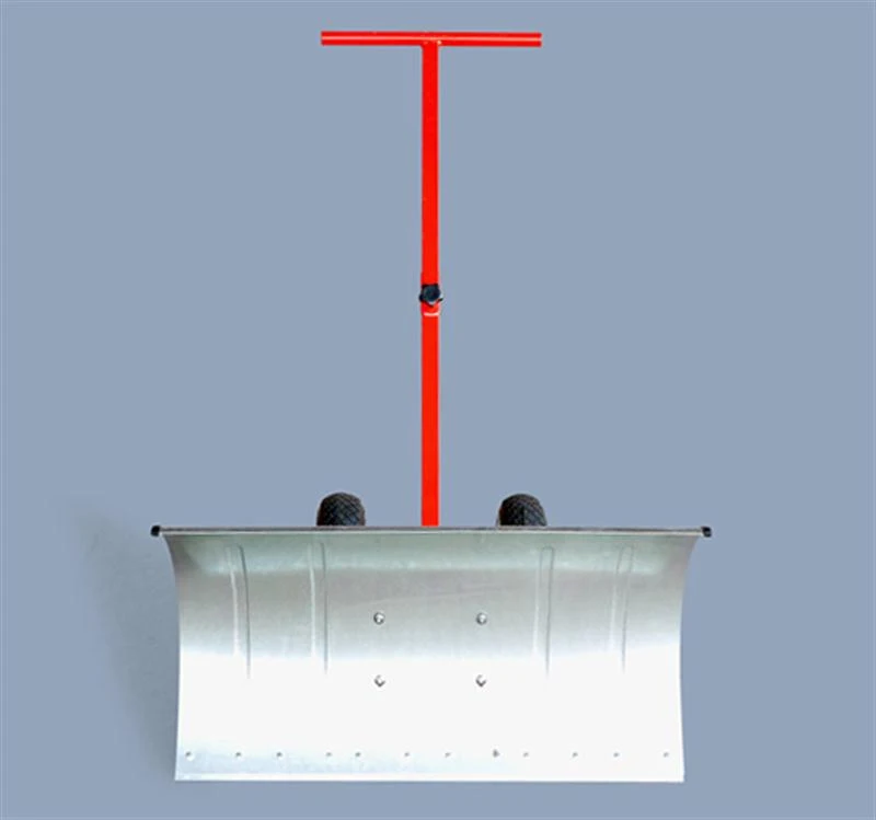 HOMCOM 17.7” Deep Steel Manual Snow Plow with Wheels