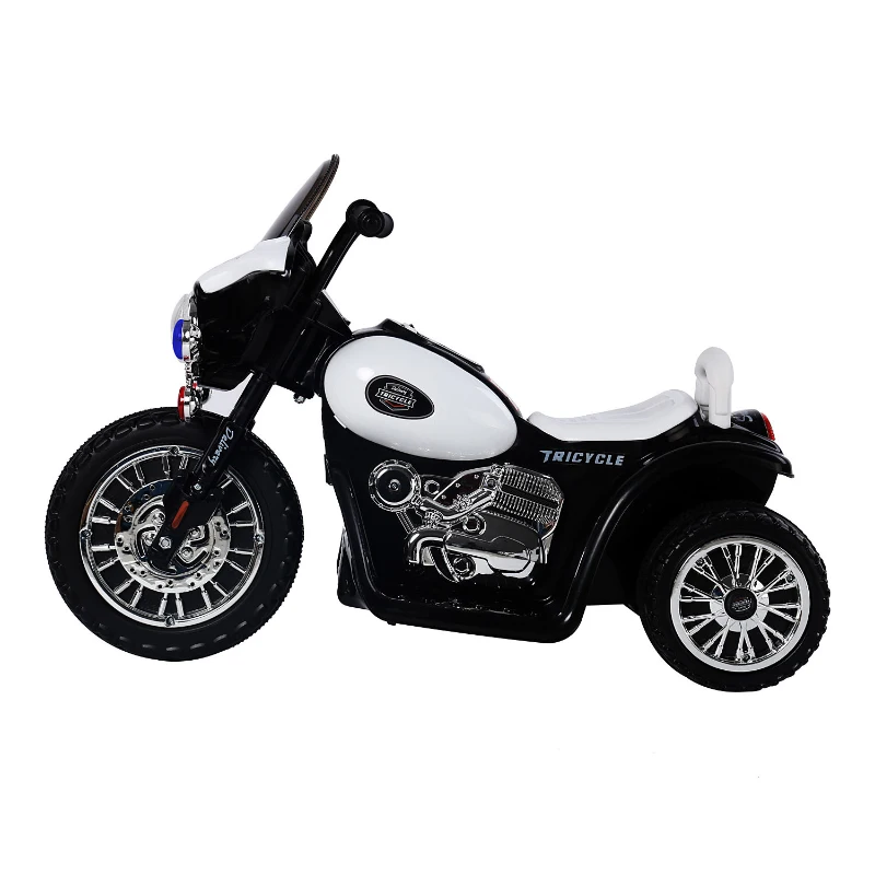 Qaba 6V Kids Ride On Police Motorcycle Electric Battery Powered Trike Car Toy Gift