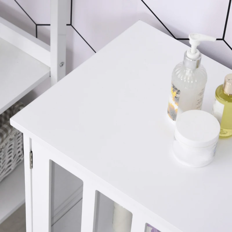 kleankin Contemporary Storage Cabinet, Cupboard Buffet Credenza with 2 Doors for Multifunction in Kitchen, Hallway, Living Room, White