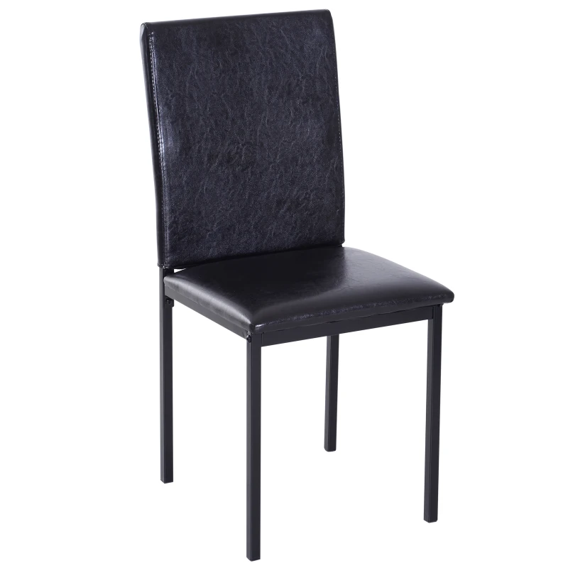 HOMCOM 5pcs Kitchen Dining Table Padded Seat PU Upholstery