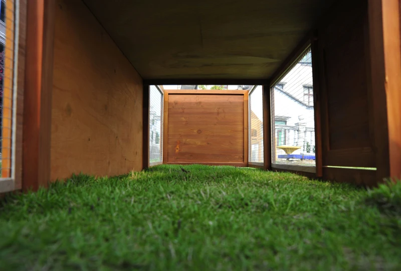 PawHut 85x25x39inch Deluxe Wooden Rabbit Hutch Backyard Bunny Cage Chicken Coop Small Animal Living House with Outdoor Run