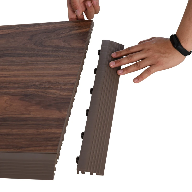 Soozier Portable Dance Floor Tiles, Tap Ballet Trade Show Flooring, PVC, 9 Piece Mats, 5' x 5'