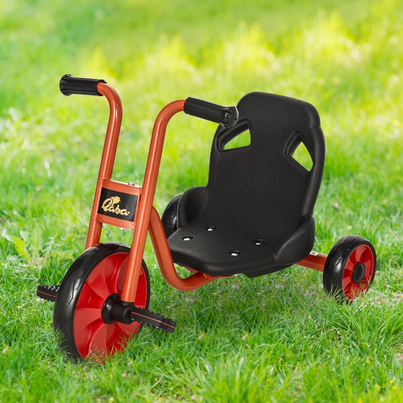 Qaba Kids Tricycle with 10" Big Wheels Toddler Pedal Pusher Trike Bike for 2-6 Boys and Girls, Ride-on Toy for Indoor Outdoor 27.5" x 20" x 20.5", Red