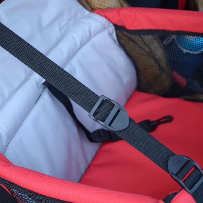 PawHut D1-0089 Pet Car Seat Cover Booster Basket Dog Puppy Cat Bag Carrier Travel Bed Foldable  Red and Grey