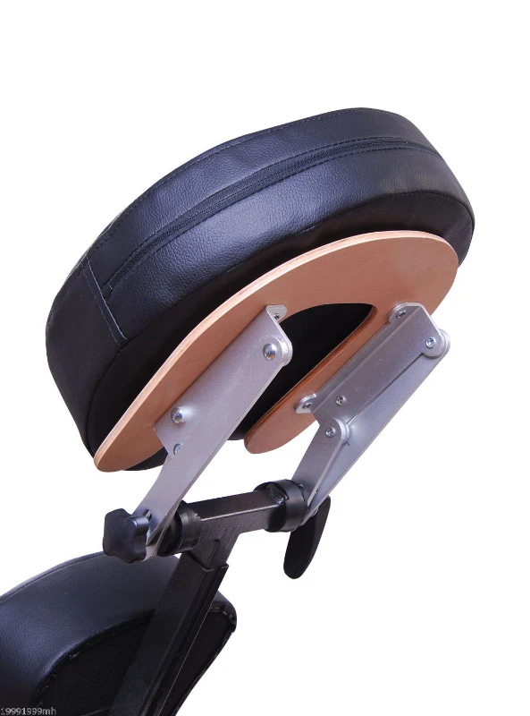 HomCom 3" Foam Portable Massage Chair PU Leather Spa Beauty Chair Black