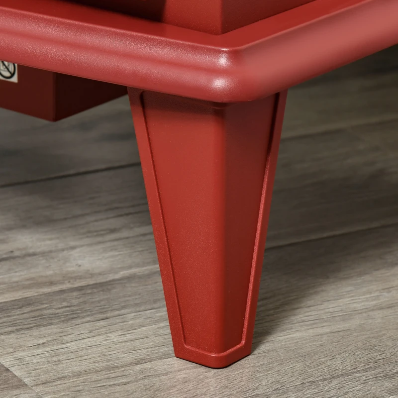 HOMCOM Electric Fireplace Heater, Freestanding Fireplace Stove with Realistic LED Log Flames and Overheating Safety Protection, 1400W, Red