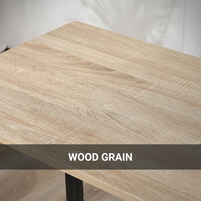 HOMCOM Writing Desk, 31.5" Folding Table for Small Space, Computer Desk with Metal Frame, Space-Saving Workstation for Home Office, Black