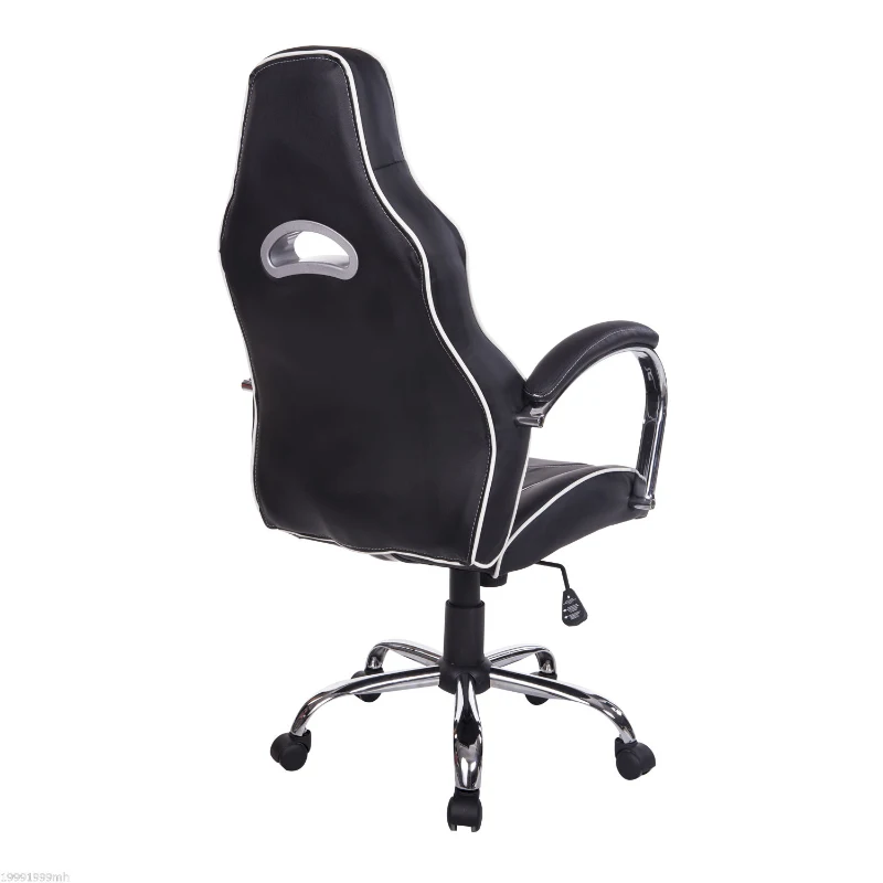 HOMCOM High Back Executive Racing Office Chair PU Leather Swivel Computer Desk Seat Black and White"