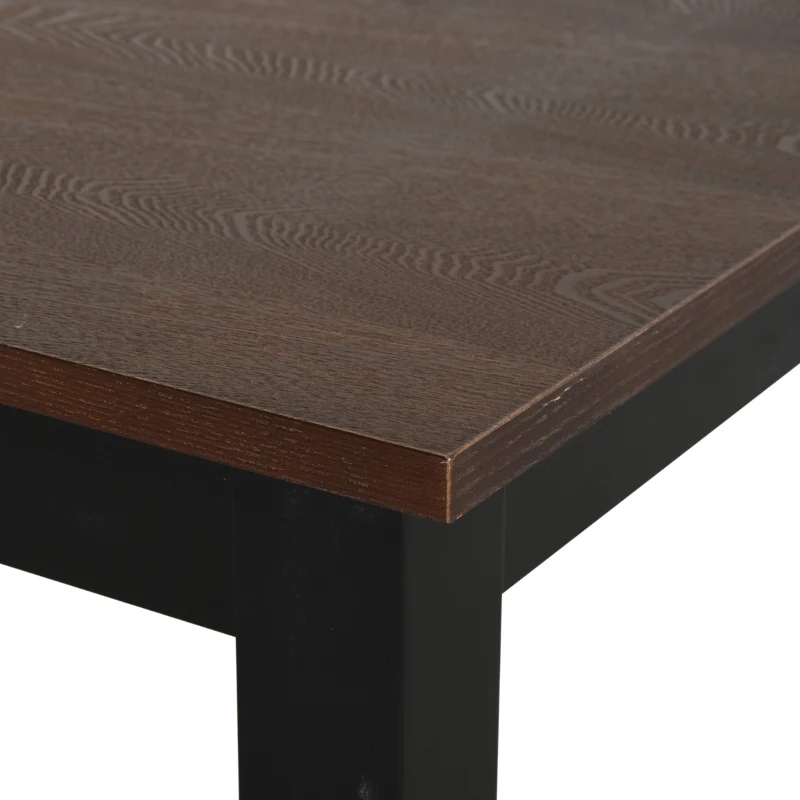 HomCom Expandable Folding Kitchen Dining Table with Elegant Natural Wood Design & Sturdy Construction - Walnut