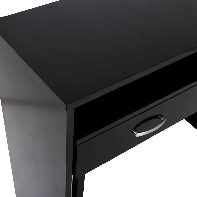 HOMCOM 2pc Nesting Computer Desk Storage Writing Rolling Table Workstation (Black)